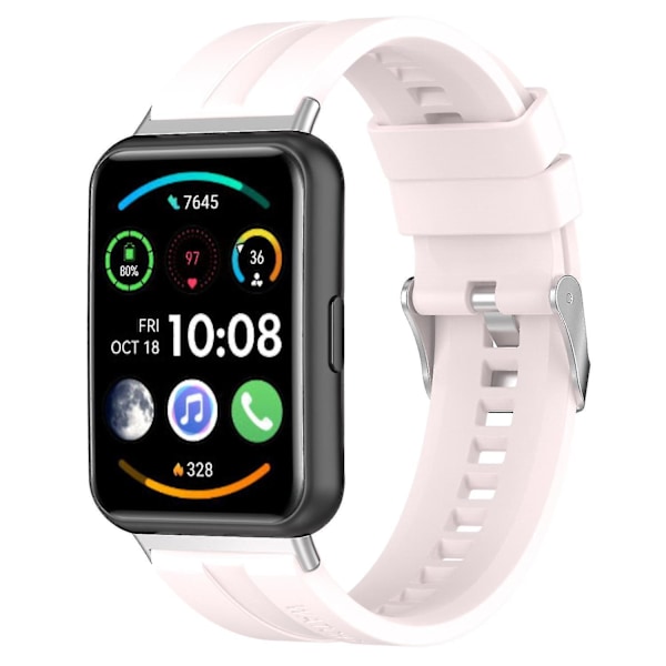 Snabbkoppling klockarmband i silikon till Huawei Watch Fit 2, 20 mm Light pink, Light Pink J Huawei Watch Fit 2