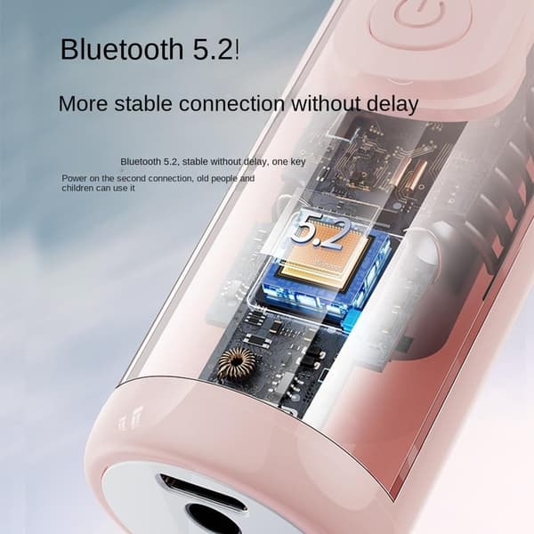 Bluetooth-högtalare L8 LED-ljus Trådlös mikrofon Intelligent brusreducering (blå)