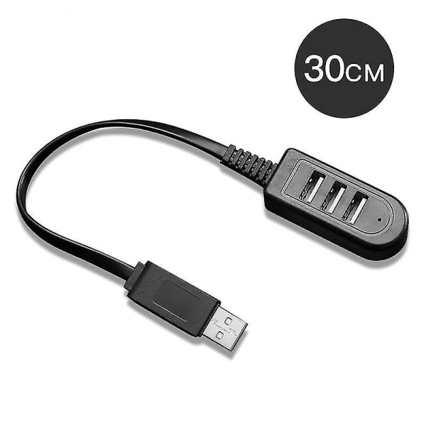 Ryra 3usb Port Hub Universal 3a Laddare Converter Extension Mini USB Dockningsstation USB Hub Digital Datakabel För Dator 120cm white