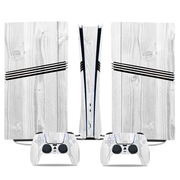 Etui-skin til PS5 Pro Digital Version, Trækorn PVC (Kompatibel, 02)