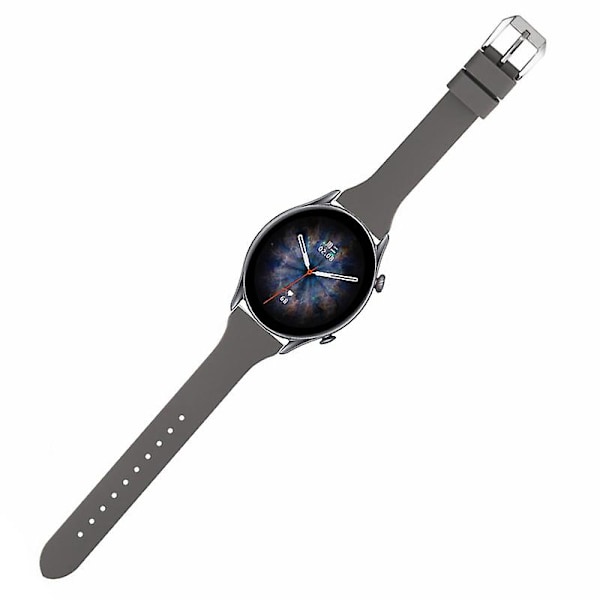 22mm silikoneurrem til Huami Amazfti Gtr 4/gtr 3/gtr 3 Pro / Huawei Watch Gt 3 42/46mm Dark Grey