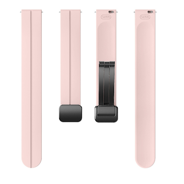 Garmin Lily 2 -silikoniranneke magneettisella taittolukolla Pink Black Buckle