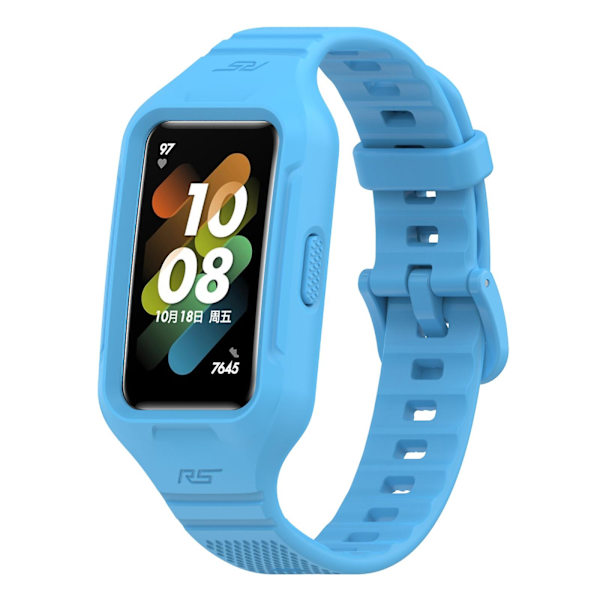 Silikon Integrert Rem For Honor Band 6 Skyblue