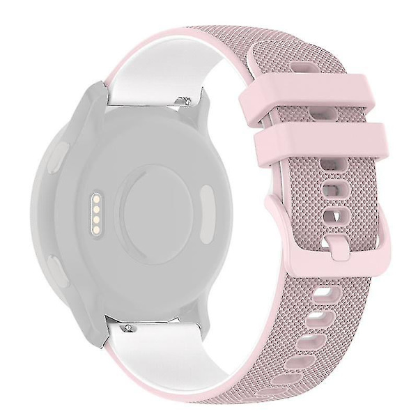 Garmin Venu2 Plus/Vivoactive 3/Vivomove Sport Silikon Armband Ersättning Klockarmband 20mm Pink White I Other Smartwatch Model