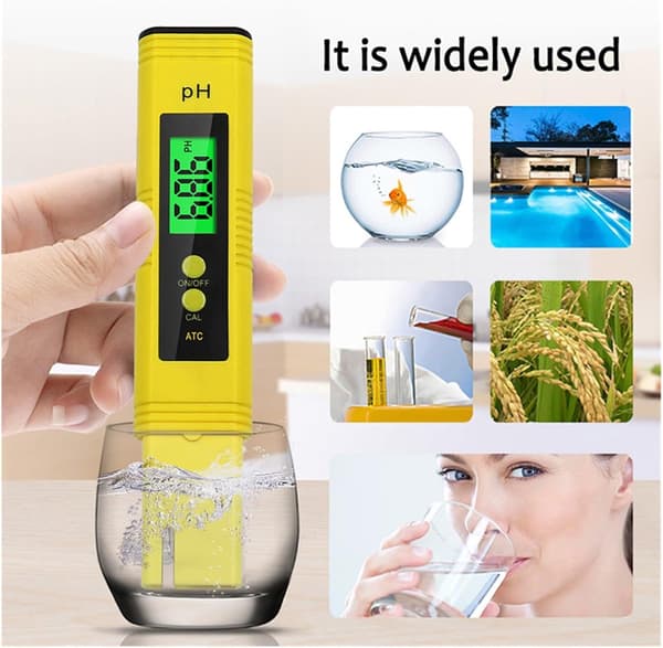 pH-meter, 3-pak digital pH-tester, 0-14 måleområde