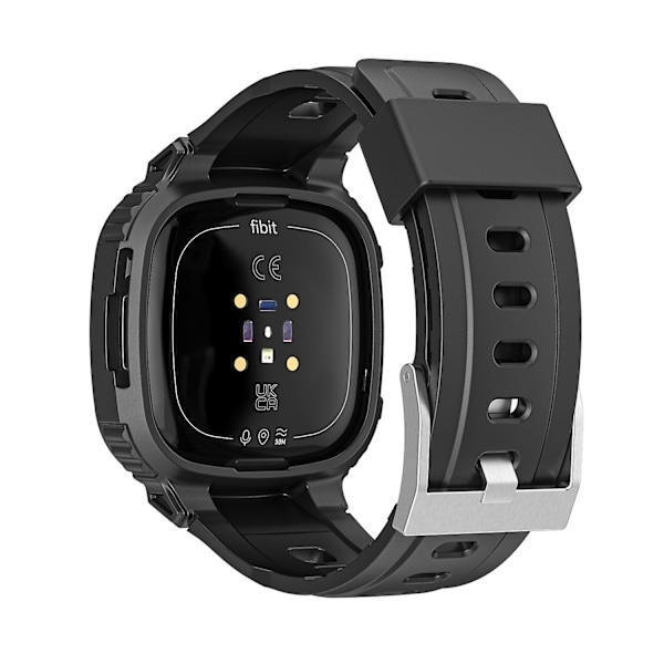 TPU-klockarmband för Fitbit Versa 4 / 3 / Sense 2 / Sense 1 Black