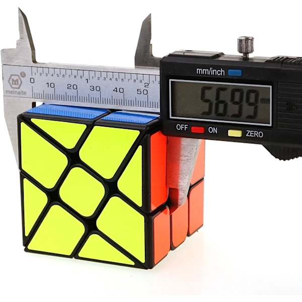 Tuulimylly Magic Cube 3X3 Musta Pyörä Fenghuolun Kierrepeli 3X3X3 Nopeuskuutiopeli