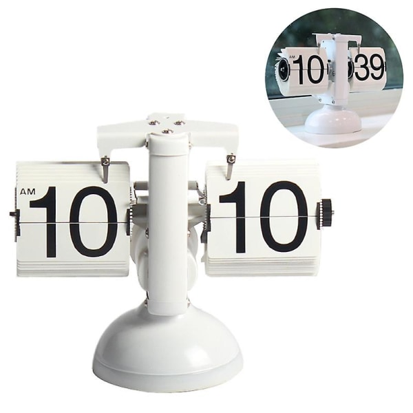 Flip Digital Clock Small Scale Bord Clock Flip Clock Quartz Clock Home Decor White
