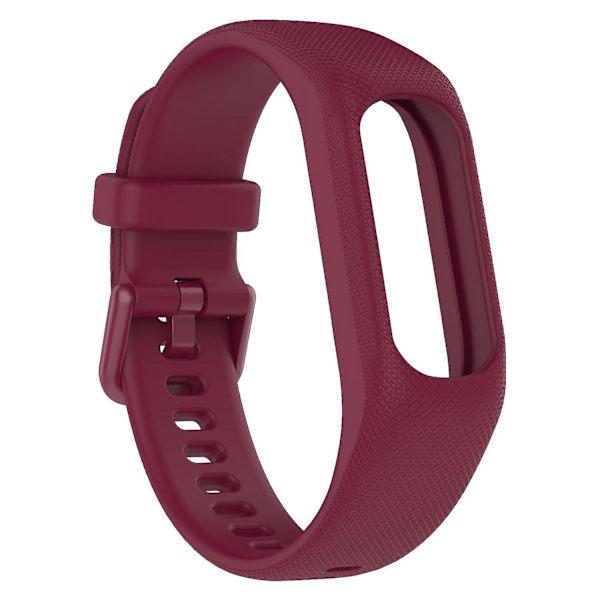 Antiskrapa silikonklockarmband med fodralsskydd för Garmin Vivosmart 5 Wine red, Wine Red C Garmin Vivosmart 5