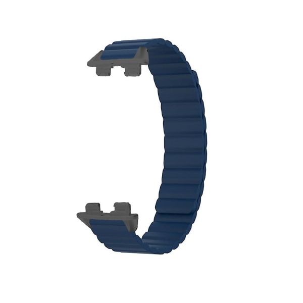 Silikonögla för Huawei Band 8 Smartwatch Fashion armband magnetiskt armband Midnight blue