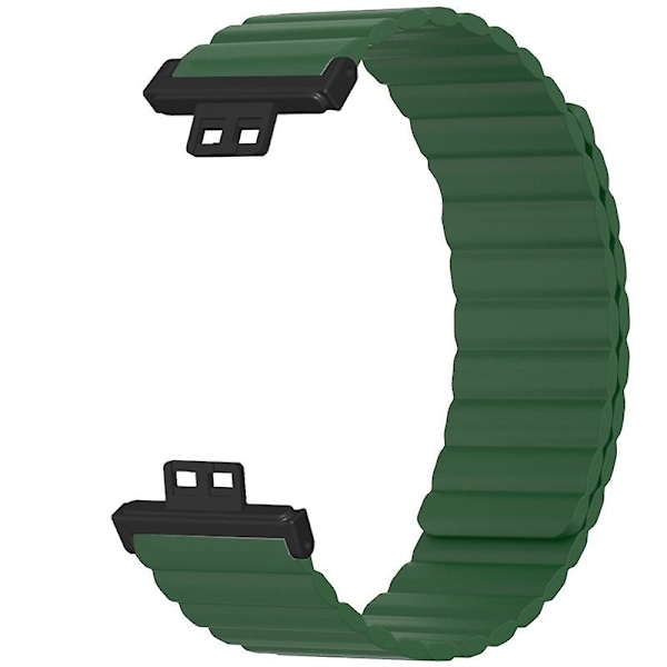 Magnetisk silikone rem til Huawei Watch Fit / Watch Fit Special Edition Army Green