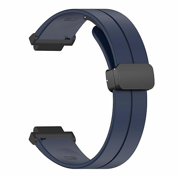 Magnetiskt spänne silikon armband klockarmband för Garmin Forerunner 220/230/235/735xt/620/630 Midnight Blue