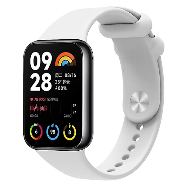 10 stk. til Xiaomi Smart Band 8 Pro urrem silikoneholder løkke urrem fastgørelsesring White Xiaomi Smart Band 8 Pr