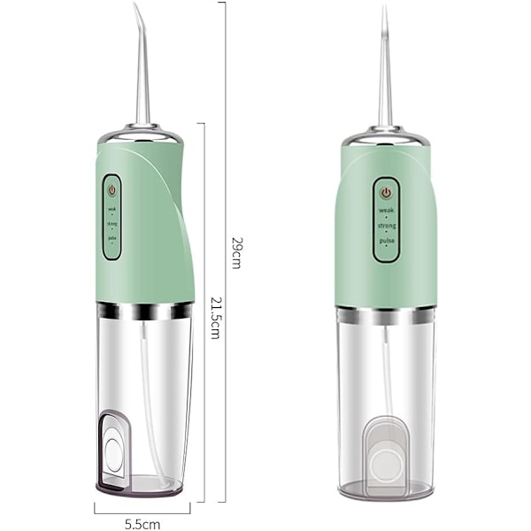 Suun huuhtelulaite - USB ladattava 220 ml vesisäiliöllä (valkoinen)