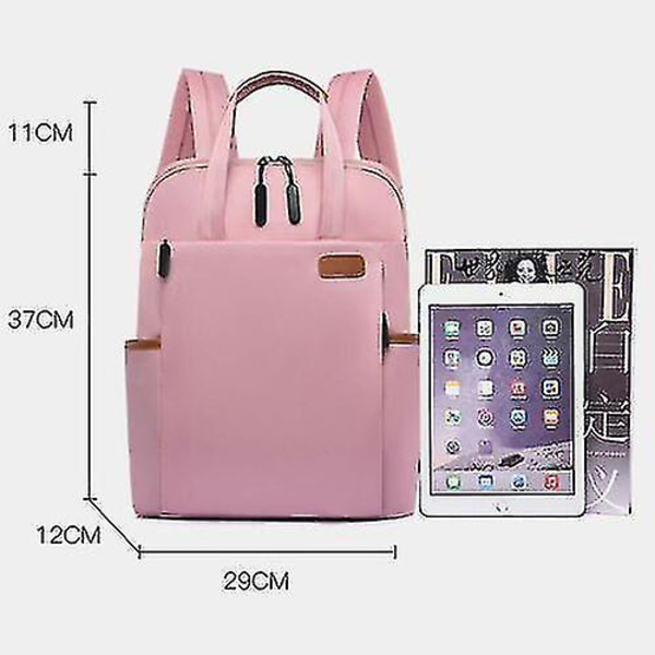 Ryggsäck för kvinnor, stöldskyddad, reseryggsäck, axelväska, laptopväska för män Pink