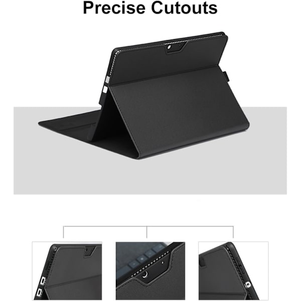 Etui til Microsoft Surface Pro 8, justerbar synsvinkel (mat sort)