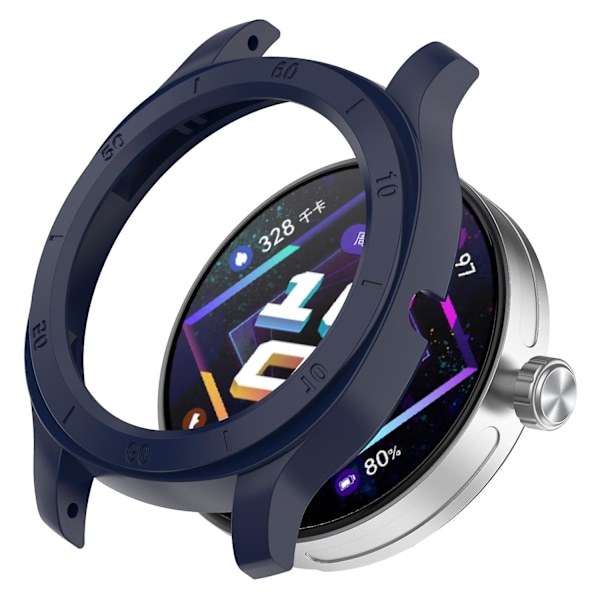 Anti-drop hårt klockfodral för Huawei Watch GT Cyber, ihåligt klockskydd för 22 mm fästrem Dark blue G Huawei Watch GT Cyber