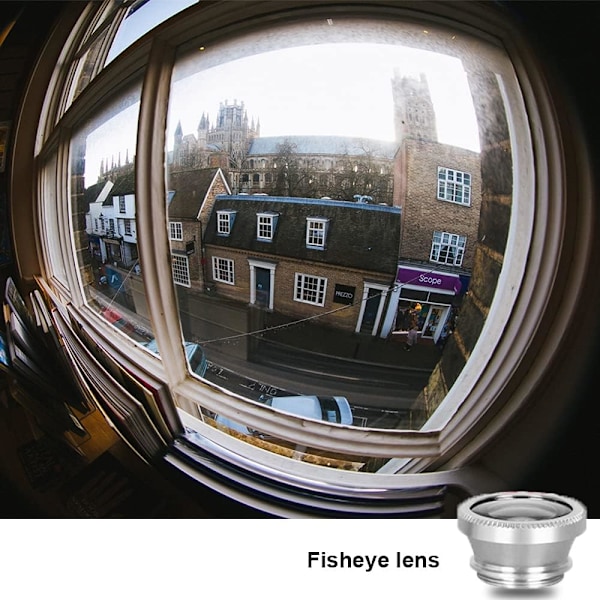 3-in-1-puhelinkameran linssisarja: Laajakulma, makro ja fisheye -linssit älypuhelimille, iPhone ja Android, hopea