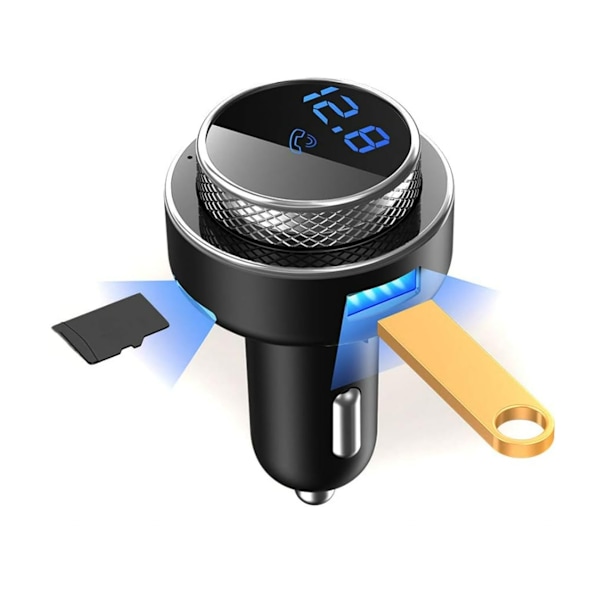 Bluetooth Bilspiller Billader MP3-sender Bluetooth 5.0 Bilsett Håndsfritt Bil MP3-spiller