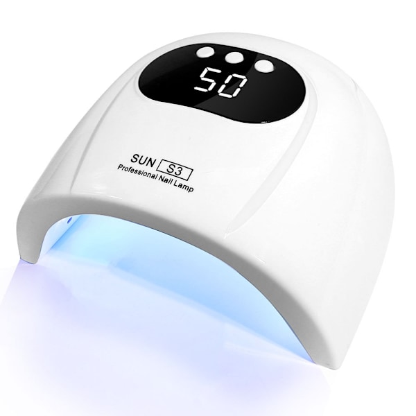 Sun S3 88W 2-in-1 UV LED -lamppu puolikestävän kynsilakan ja UV-geelin kuivaamiseen, valkoinen