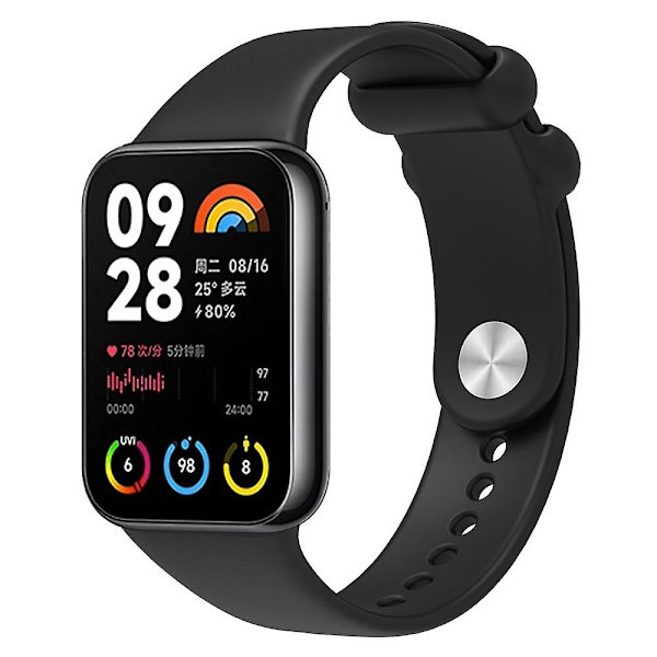 10 stk. til Xiaomi Smart Band 8 Pro urrem - silikoneholder, løkke til urrem, fastgørelsesring Black Xiaomi Smart Band 8 Pr