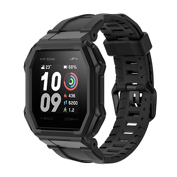 For Huami Amazfit Ares 1908 Silicone Watchband Black