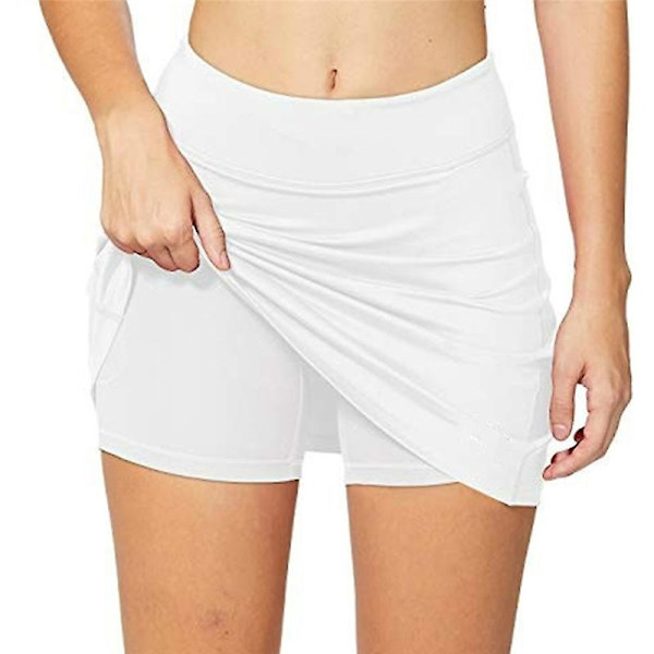 Skorts Kjol Kjolar Dam Pennskjolar Dam Löpning Tennis Golf Träning Sport Naturliga kläder L gray