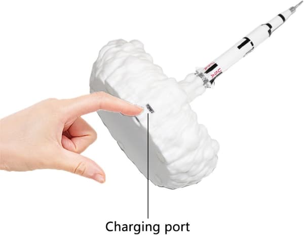 3D-printet natlampe med USB-gave (isdrage)