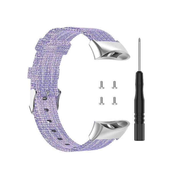 För Forerunner 45 Nylon Watch Band Armband Armband Slitstarkt Purple