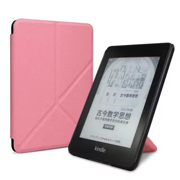 Fodral - För 7 tums Kindle Paperwhite 12:e generationen 2024, deformerbart vikbart fäste (rosa)