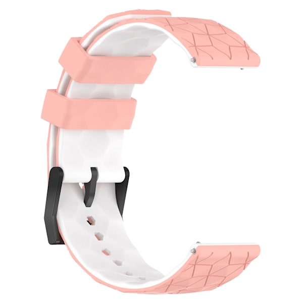 Fotballmønstret tofarget 22 mm silikonklokkebånd for Huami Amazfit GTR 4 46 mm Pink  White