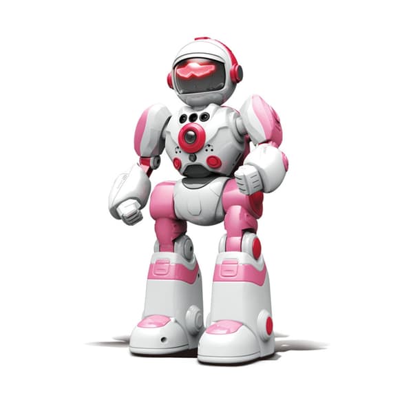 Robotleketøy for barn, med stemmeopptak og bevegelsessensor, programmerbar musikk og dans (rosa)
