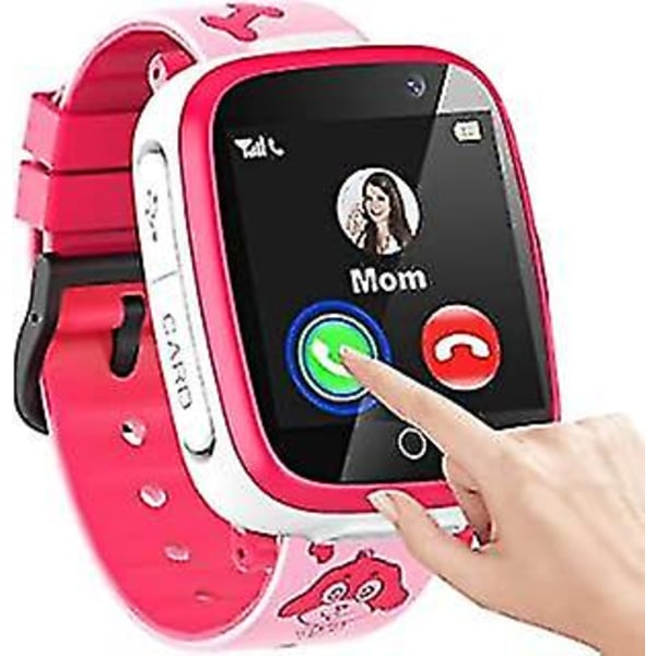 Smart watch för barn för flickor Pojkar, 1,54 pekskärms smart watch för barn med Call Sos 2 Kameraspel Video Mus blue
