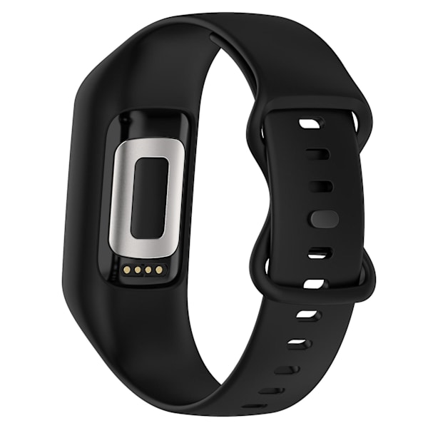 Integrera silikonklockarmband för Fitbit Charge 6/5/4/3, klockarmband med fodral Black