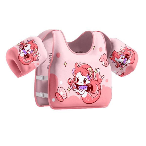 Redningsvest til børn, flydevest, undervandsbelastningskapacitet: 10-23 kg (Pink Havfrue)