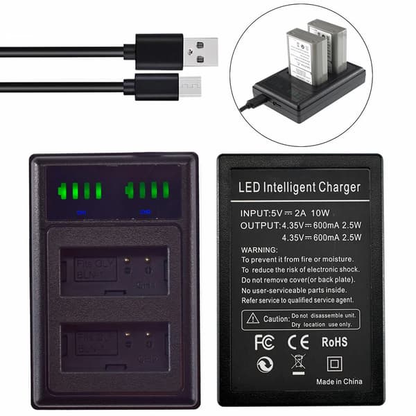 Batterioplader til Olympus kamera BLN-1 oplader, E-M5 M-5 M5 II E-M1 PEN E-P5 EP5