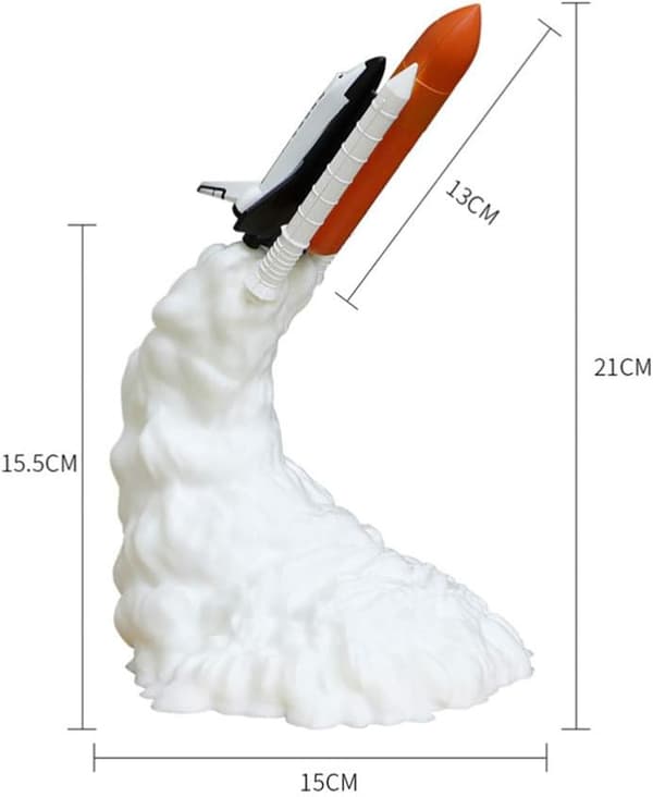Raketlampe 3D-print med USB genopladelig (02)