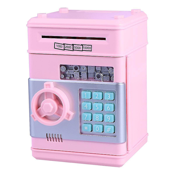 Barn Pengesparebank Innskuddsboks Intelligent Voice Mini Safe Og Mynt Hvelv For Barn Wit