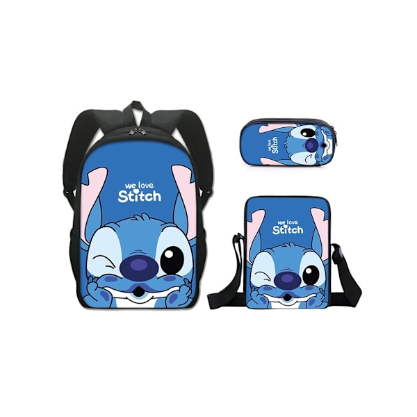 Stitch Student Ryggsäck Tredelad Set 16 Tum-A-10