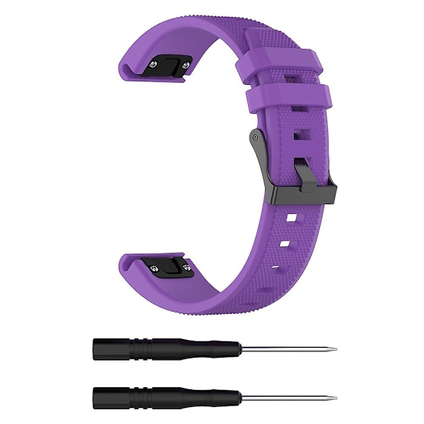 For Garmin Fenix5 (22mm) Silikonrem Purple