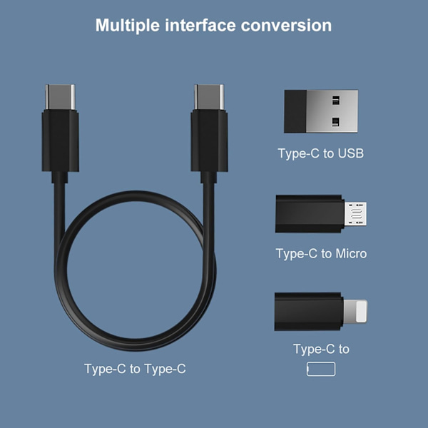 Adapter - Multi USB-laddningsadapterkabelkit (Svart)