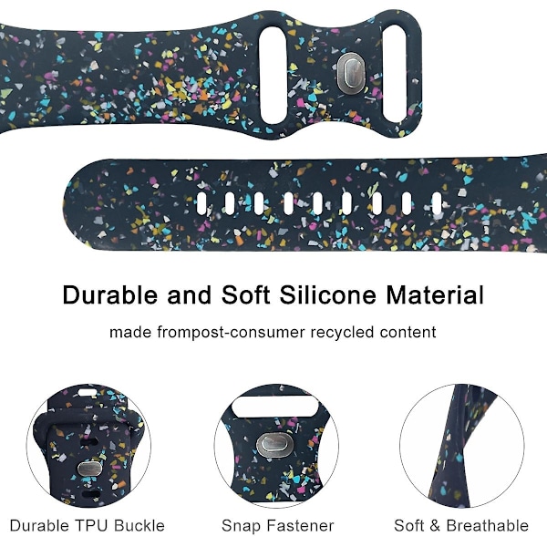Rem til Apple Watch Series 9 8 7 41mm/SE (2023) SE (2022) 6 5 4 SE 40mm/3 2 1 38mm, 8-spænde Dark blue D Apple Watch Series 9 4