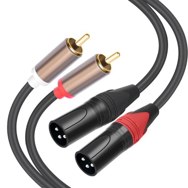Lydkabel 2 RCA til 2 XLR hann (1,5m) 1.5m