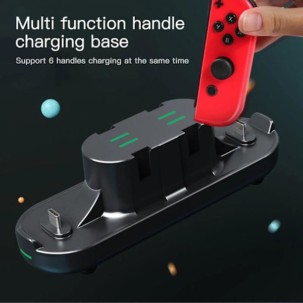 Laddningsstation för 6 portar, laddningsdocka för N-intendo Switch Oled