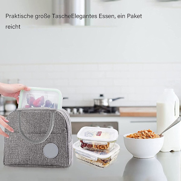 Matpose, Piknikpose, Matpose, Termopose, Liten Lunsjpakke, Kjølebag, Mini, Liten, isolerende bag for jobb, skole og på farten, utflukt