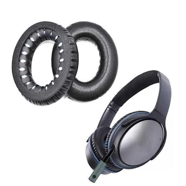 Mjuka minnesskumöronkuddar för Quietcomfort Qc2 Qc15 Qc25 hörlurar Hållbart fodral