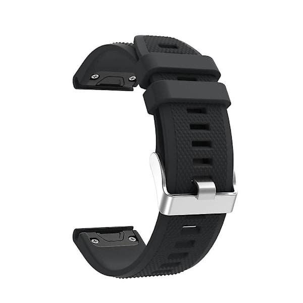 För Garmin Fenix 5 Silikonklockarmband (Vit) För Garmin Fenix 5 Black