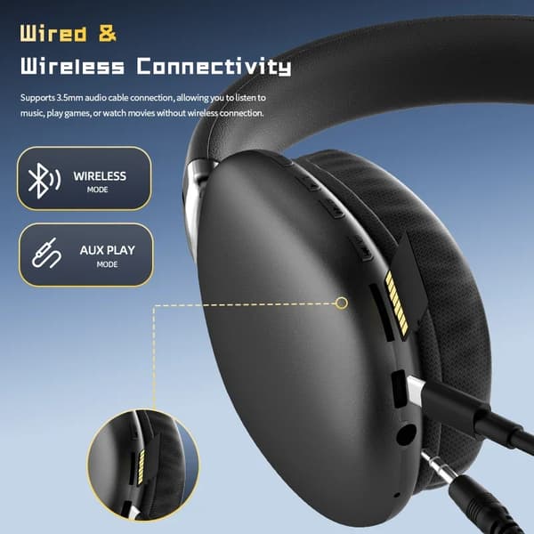 True Wireless Bluetooth-hovedtelefoner - Te-X9, Hifi Stereo Surround Basstøj med mikrofon (lilla)