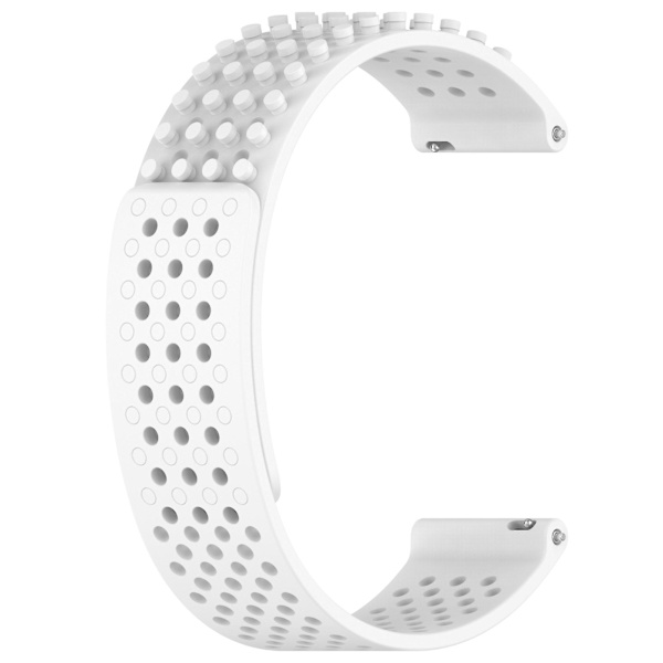 Silikonklockarmband 20 mm Andningsbart klockarmband för Garmin Vivoactive 5/garminactive 5/venu Sq 2 White