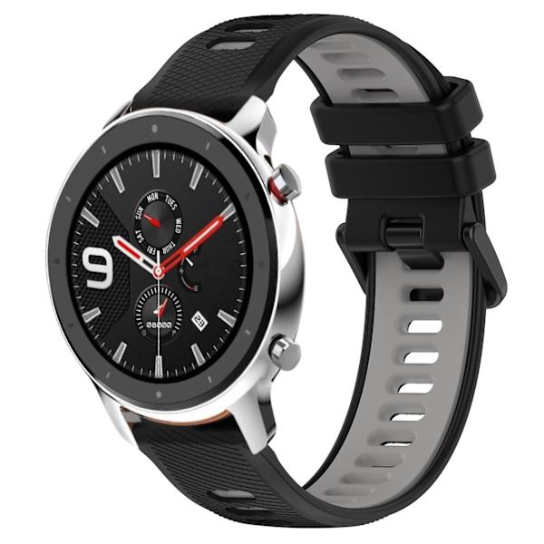 Sports to-farvet silikoneurrem til Amazfit GTR 4 Pro